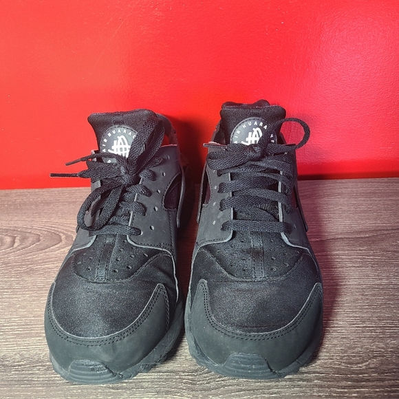 Nike Air Huarache womens Black Round Toe Lace Up 318429-003 Running Size 8.5 - Picture 2 of 8
